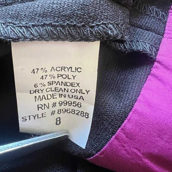 Shoshanna Size 8 Black Cap Sleeve Round Neck Knee Length Dress - Picture 3 of 13